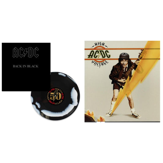 Ac/Dc - Back In Black (Black/White Blend LP Vinyl) & High Voltage (180G)