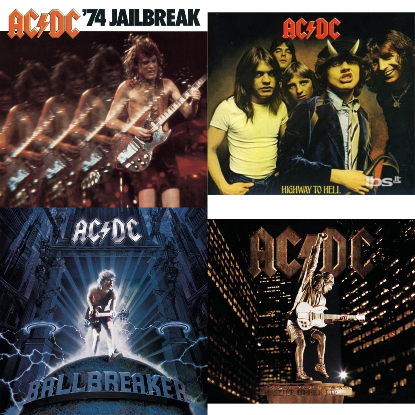 Ac/Dc - 74 Jailbreak & Highway To Hell & Ballbreaker & Stiff Upper Lip - CD Bundle