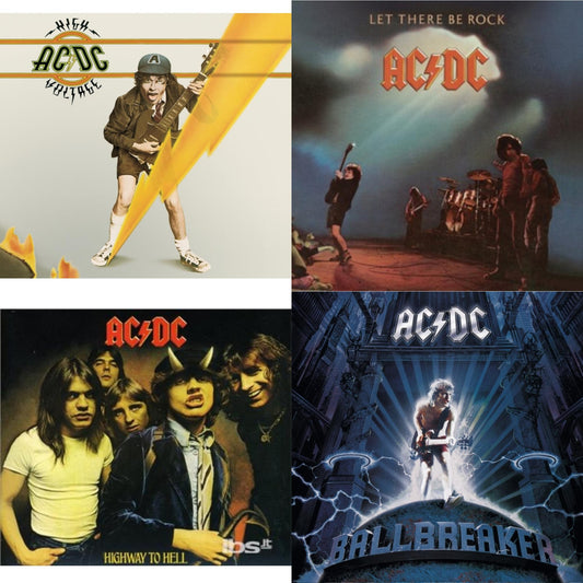 Ac/Dc - High Voltage & Let There Be Rock & Highway To Hell & Ballbreaker - CD Bundle