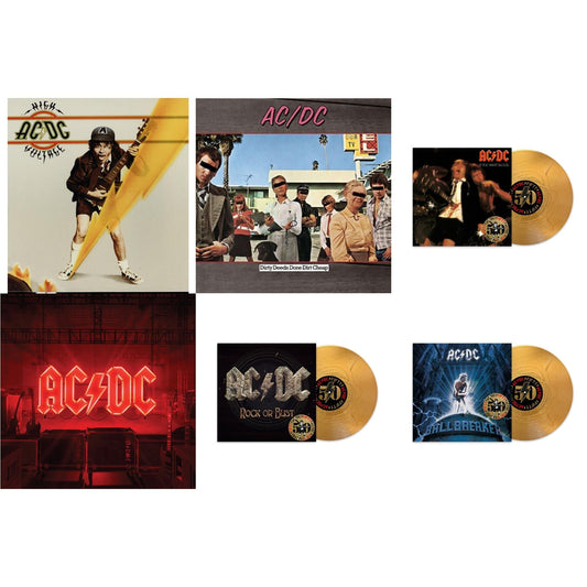 Ac/Dc - High Voltage (180G) & Dirty Deeds Done Dirt Cheap (180G) & If You Want Blood You’Ve Got It (50Th Anniversary/Gold Color LP Vinyl) & Power Up (180G/Gatefold Jacket/Inner Sleeve) & Rock Or Bust (50Th Anniversary/Gold Color LP Vinyl) &