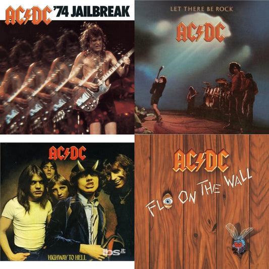 Ac/Dc - 74 Jailbreak & Let There Be Rock & Highway To Hell & Fly On The Wall - CD Bundle