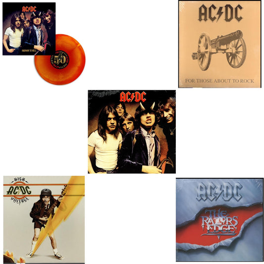 Ac/Dc - Highway To Hell (Orange Blend LP Vinyl) & High Voltage (180G) & Highway To Hell (180G) & For Those About To Rock (180G) & Razor’S Edge (180G)