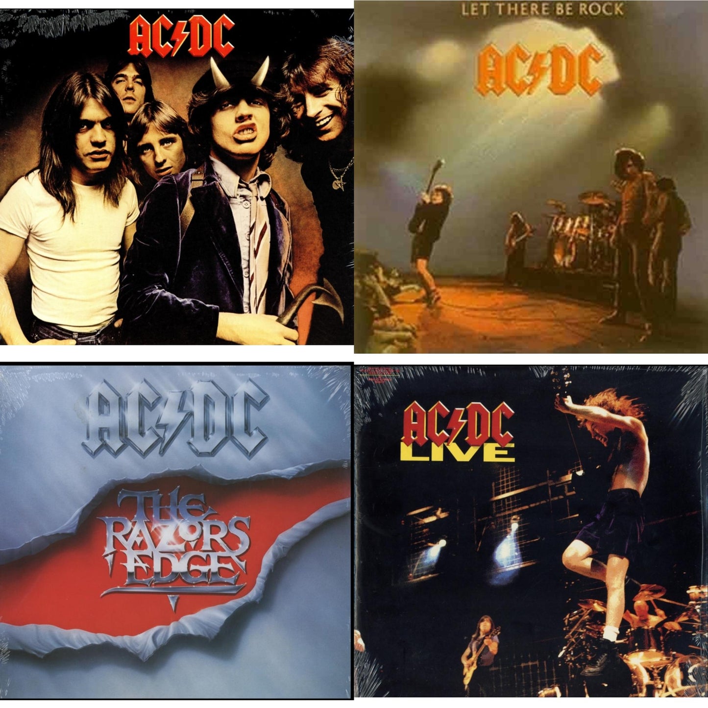 Ac/Dc - Let There Be Rock (180G) & Highway To Hell (180G) & Razor’S Edge (180G) & Live (2LP/180G)