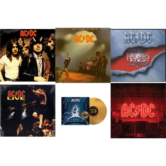 Ac/Dc - Power Up (180G/Gatefold Jacket/Inner Sleeve) & Ballbreaker (50Th Anniversary/Gold Color LP Vinyl) & Let There Be Rock (180G) & Highway To Hell (180G) & Razor’S Edge (180G) & Live (2LP/180G)