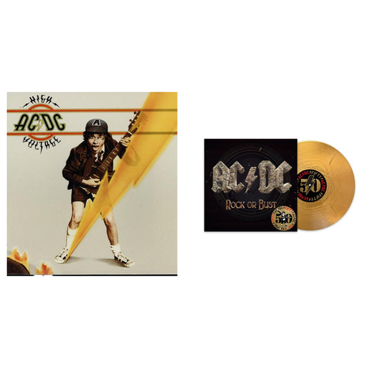 Ac/Dc - High Voltage (180G) & Rock Or Bust (50Th Anniversary/Gold Color LP Vinyl)