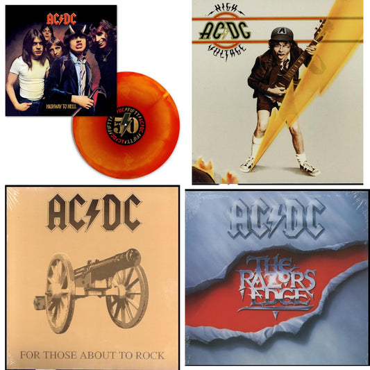 Ac/Dc - Highway To Hell (Orange Blend LP Vinyl) & High Voltage (180G) & For Those About To Rock (180G) & Razor’S Edge (180G)