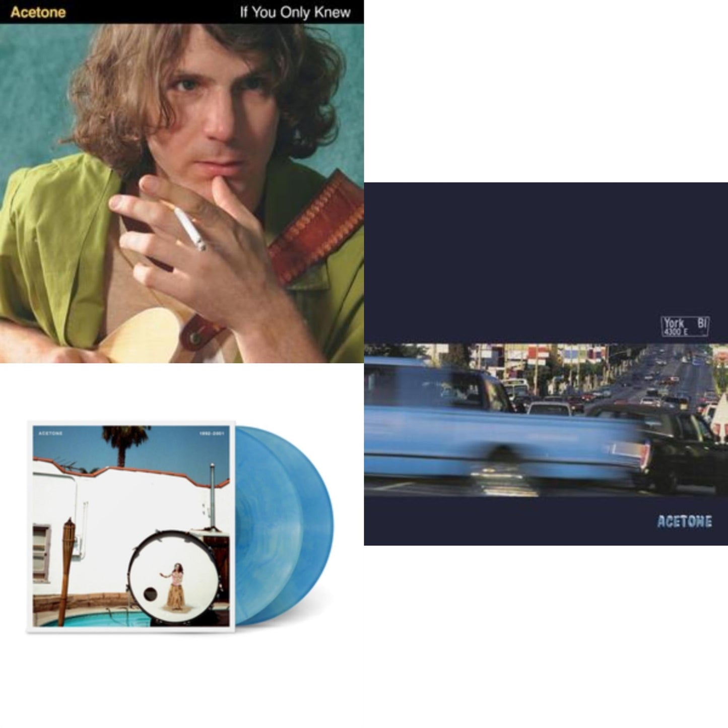 Acetone - If You Only Knew (2LP) & York Blvd. (2LP) & 1992 - 2001 (Blue Vinyl/2LP)