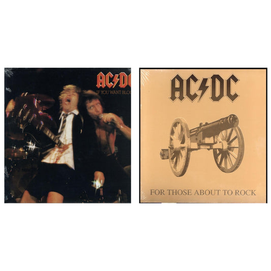 Ac/Dc - If You Want Blood You've Got It (180G) & For Those About To Rock (180G) - LP Vinyl Bundle