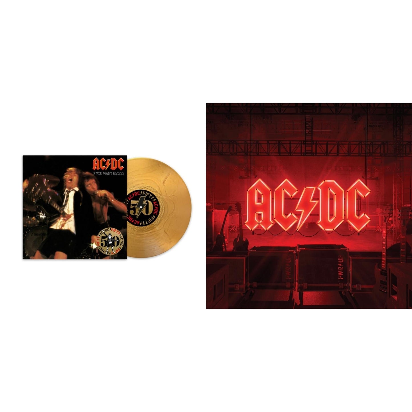 Ac/Dc - If You Want Blood You’Ve Got It (50Th Anniversary/Gold Color LP Vinyl) & Power Up (180G/Gatefold Jacket/Inner Sleeve)