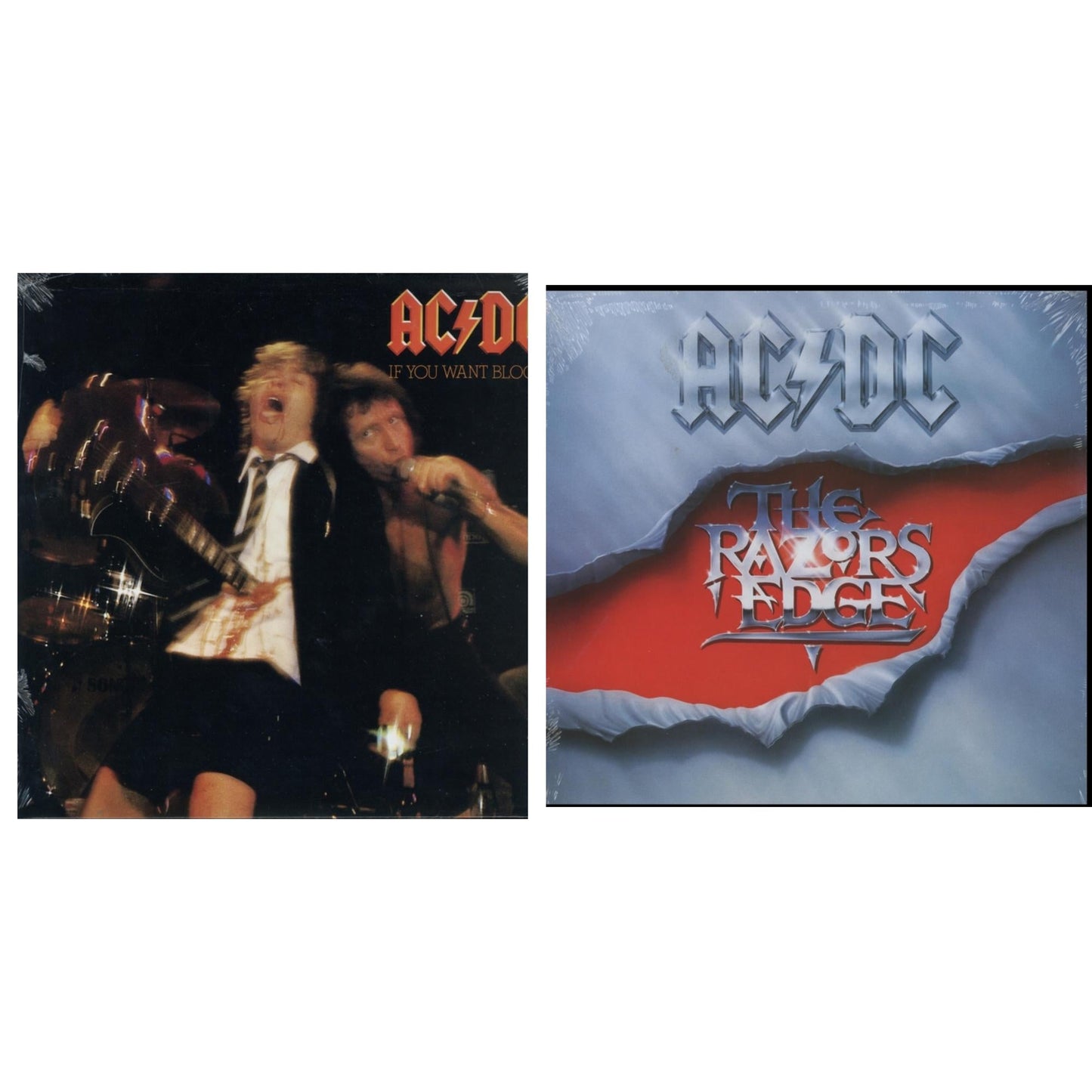 Ac/Dc - If You Want Blood You've Got It (180G) & Razor’S Edge (180G) - LP Vinyl Bundle