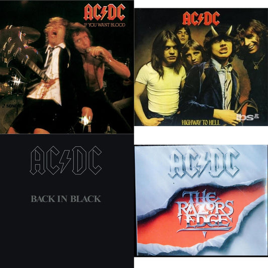 Ac/Dc - If You Want Blood You've Got It & Highway To Hell & Back In Black & Razor's Edge - CD Bundle