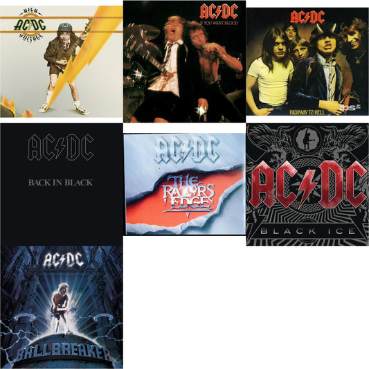 Ac/Dc - High Voltage & If You Want Blood You've Got It & Highway To Hell & Back In Black & Razor's Edge & Black Ice & Ballbreaker - CD Bundle