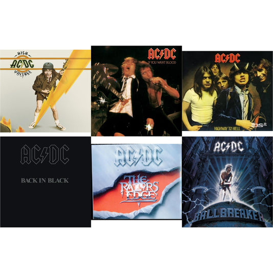 Ac/Dc - High Voltage & If You Want Blood You've Got It & Highway To Hell & Back In Black & Razor's Edge & Ballbreaker - CD Bundle