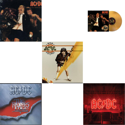 Ac/Dc - If You Want Blood You've Got It (180G) & Razor’S Edge (180G) & High Voltage (180G) & If You Want Blood You’Ve Got It (50Th Anniversary/Gold Color LP Vinyl) & Power Up (180G/Gatefold Jacket/Inner Sleeve)