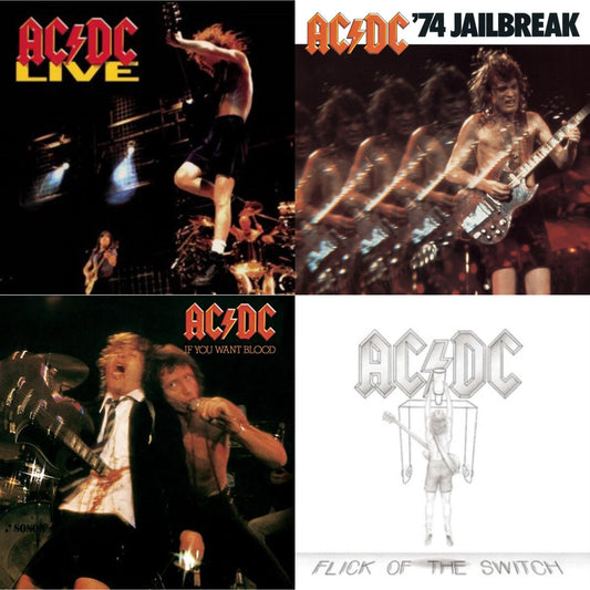 Ac/Dc - 74 Jailbreak & If You Want Blood You've Got It & Flick Of The Switch & Live - CD Bundle