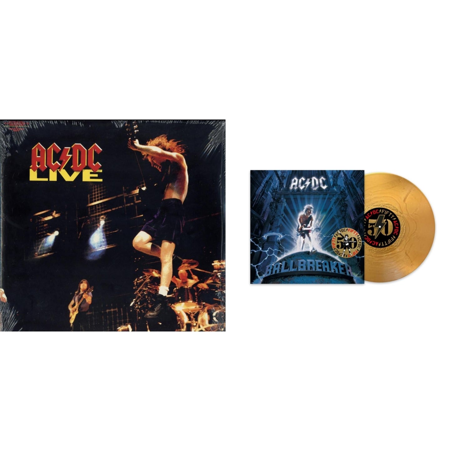 Ac/Dc - Ballbreaker (50Th Anniversary/Gold Color LP Vinyl) & Live (2LP/180G)
