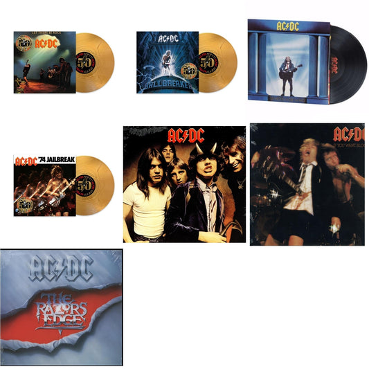Ac/Dc - Let There Be Rock (50Th Anniversary/Gold Color LP Vinyl) & Ballbreaker (50Th Anniversary/Gold Color LP Vinyl) & Who Made Who (180G) & 74 Jailbreak (50Th Anniversary/Gold Color LP Vinyl) & Highway To Hell (180G) & If You Want Blood You've Got