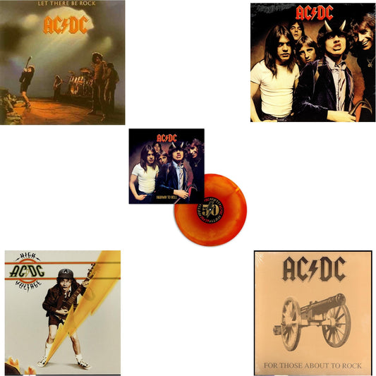 Ac/Dc - Highway To Hell (Orange Blend LP Vinyl) & High Voltage (180G) & Let There Be Rock (180G) & Highway To Hell (180G) & For Those About To Rock (180G)