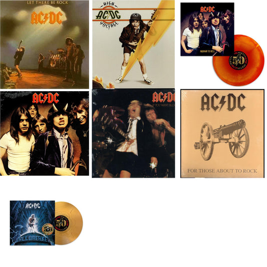 Ac/Dc - Highway To Hell (Orange Blend LP Vinyl) & Ballbreaker (50Th Anniversary/Gold Color LP Vinyl) & High Voltage (180G) & Let There Be Rock (180G) & If You Want Blood You've Got It (180G) & Highway To Hell (180G) & For Those About To Rock (180G)