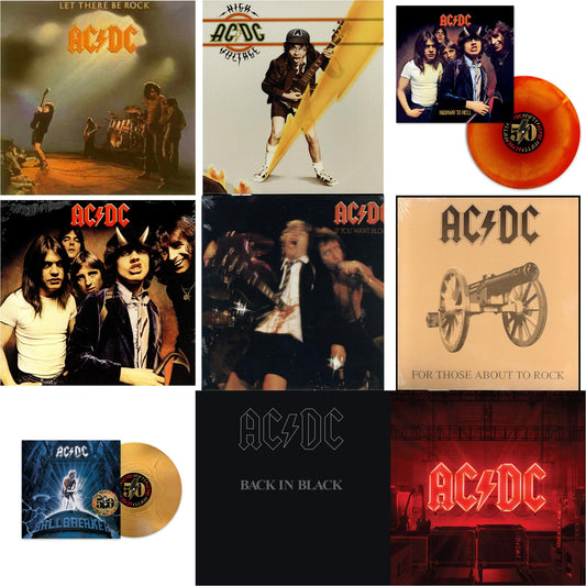 Ac/Dc - Power Up (180G/Gatefold Jacket/Inner Sleeve) & Highway To Hell (Orange Blend LP Vinyl) & Ballbreaker (50Th Anniversary/Gold Color LP Vinyl) & High Voltage (180G) & Let There Be Rock (180G) & If You Want Blood You've Got It (180G) & Highway To