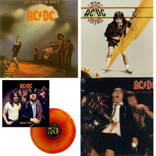 Ac/Dc - Highway To Hell (Orange Blend LP Vinyl) & High Voltage (180G) & Let There Be Rock (180G) & If You Want Blood You've Got It (180G)