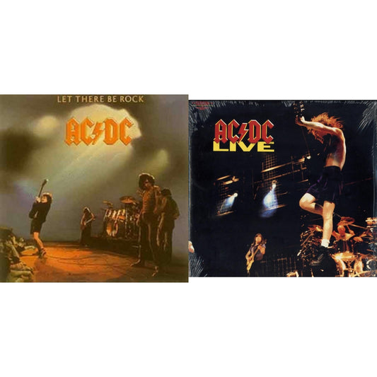 AC/DC- Let There Be Rock (180G) & Live (2LP/180G) Vinyl Record Bundle