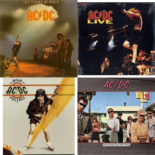 Ac/Dc - High Voltage (180G) & Dirty Deeds Done Dirt Cheap (180G) & Let There Be Rock (180G) & Live (2LP/180G)