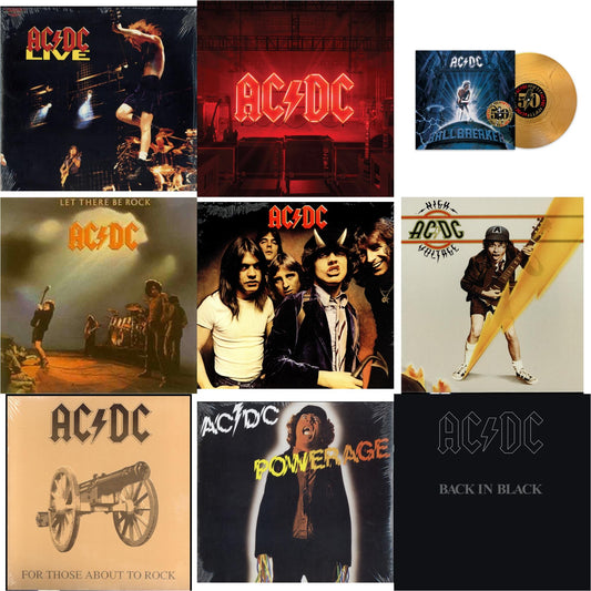 Ac/Dc - Power Up (180G/Gatefold Jacket/Inner Sleeve) & Ballbreaker (50Th Anniversary/Gold Color LP Vinyl) & High Voltage (180G) & Let There Be Rock (180G) & Powerage (180G) & Highway To Hell (180G) & Back In Black (180G) & For Those About To Rock