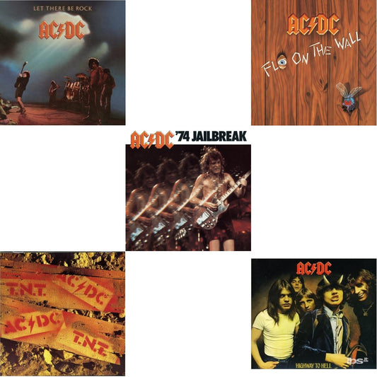 Ac/Dc - 74 Jailbreak & Let There Be Rock & Highway To Hell & Tnt & Fly On The Wall - CD Bundle