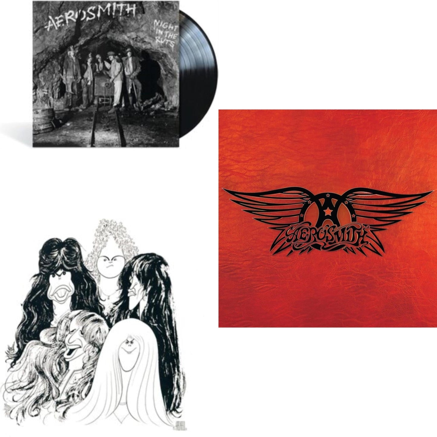 Aerosmith - Greatest Hits & Night In The Ruts & Draw The Line - LP Vinyl Bundle