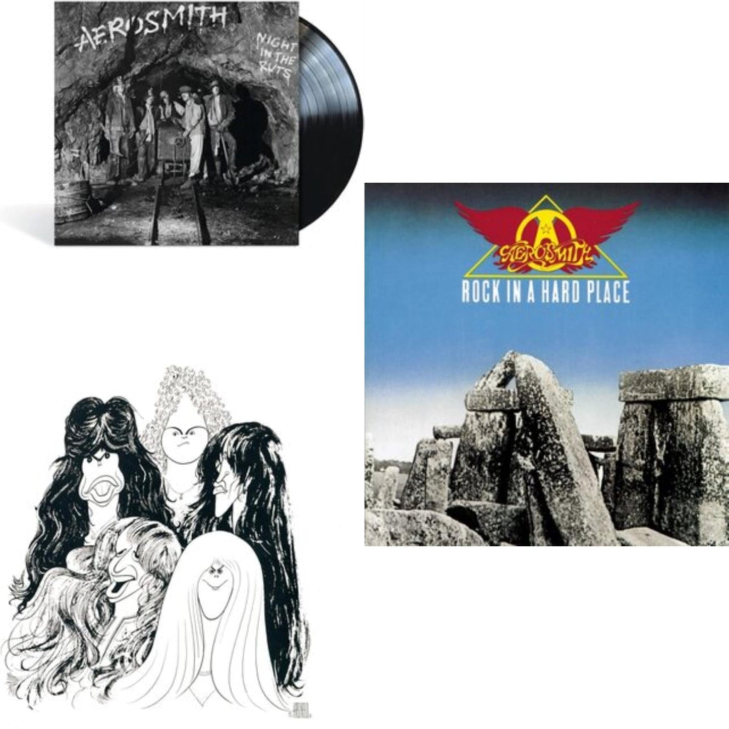 Aerosmith - Night In The Ruts & Rock In A Hard Place & Draw The Line - LP Vinyl Bundle