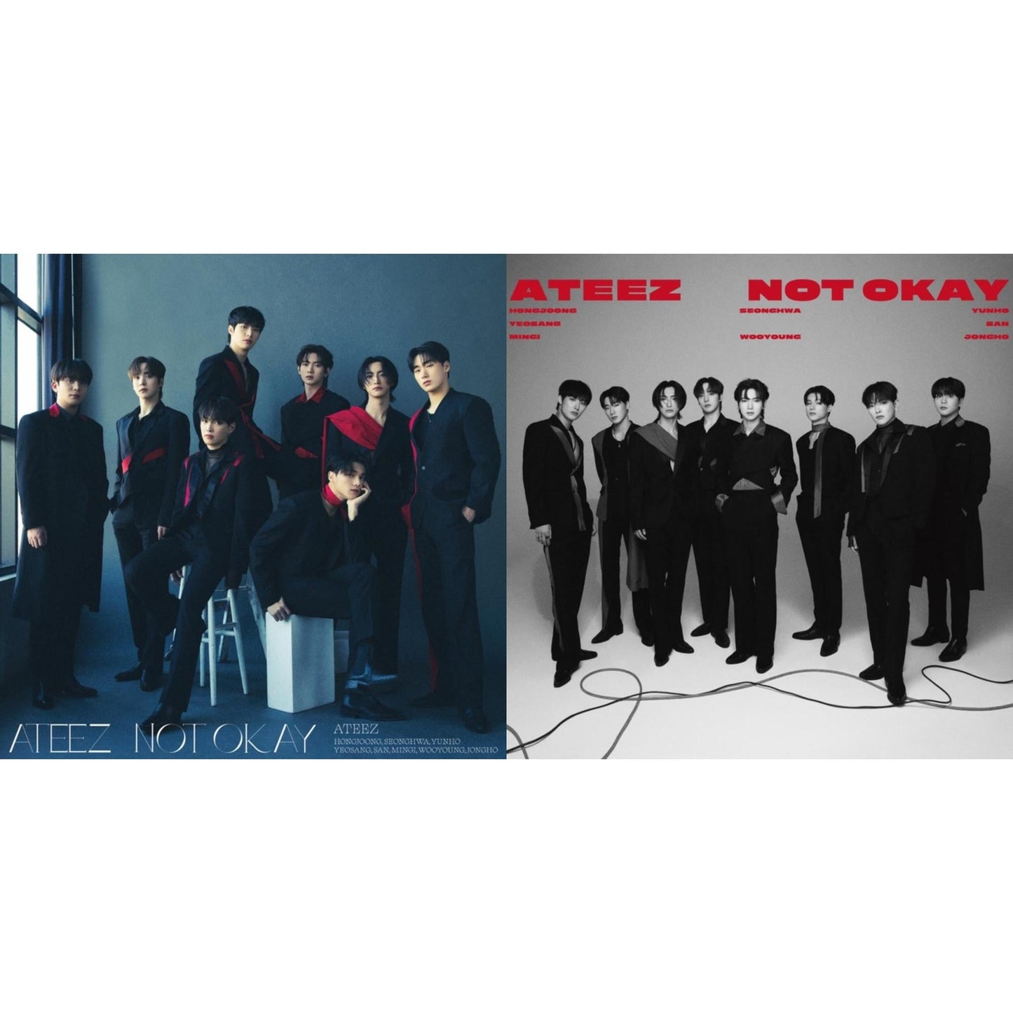Ateez - Not Okay & Not Okay(Limited Edition B) - CD Bundle