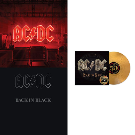 Ac/Dc - Power Up (180G/Gatefold Jacket/Inner Sleeve) & Back In Black (180G) & Rock Or Bust (50Th Anniversary/Gold Color LP Vinyl)