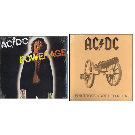 Ac/Dc - Powerage (180G) & For Those About To Rock (180G) - LP Vinyl Bundle