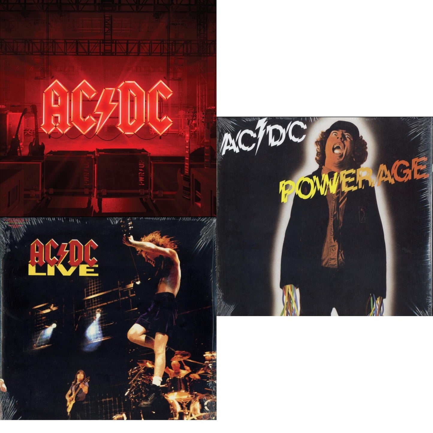 Ac/Dc - Power Up (180G/Gatefold Jacket/Inner Sleeve) & Powerage (180G) & Live (2LP/180G)