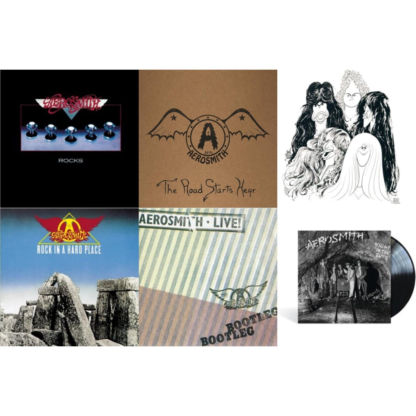 Aerosmith - Rocks & 1971: The Road Starts Here & Draw The Line & Rock In A Hard Place & Live! Bootleg (2LP) & Night In The Ruts