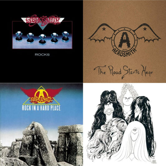 Aerosmith - Rocks & 1971: The Road Starts Here & Rock In A Hard Place & Draw The Line - LP Vinyl Bundle
