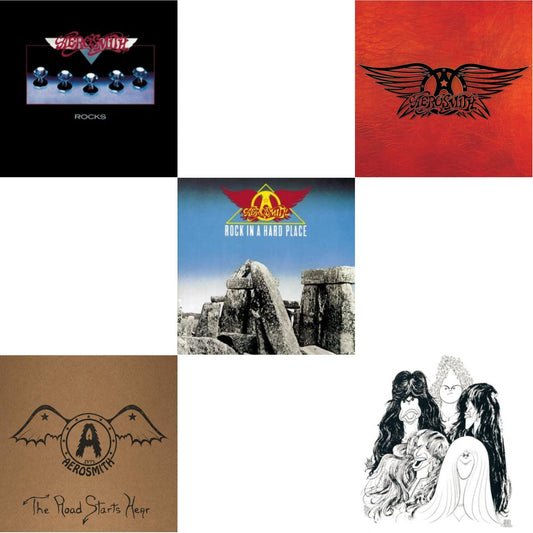 Aerosmith - 1971: The Road Starts Here & Greatest Hits & Rocks & Rock In A Hard Place & Draw The Line - LP Vinyl Bundle