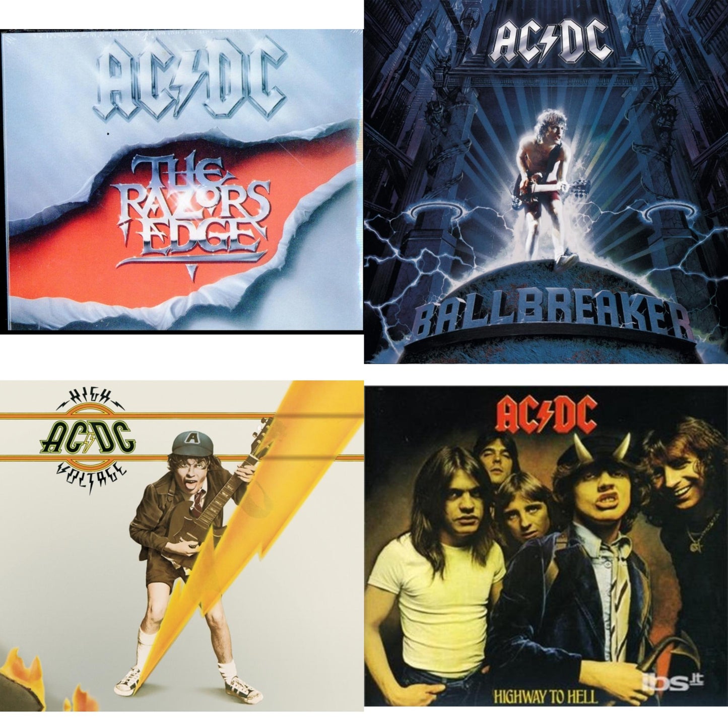 Ac/Dc - High Voltage & Highway To Hell & Razor's Edge & Ballbreaker - CD Bundle