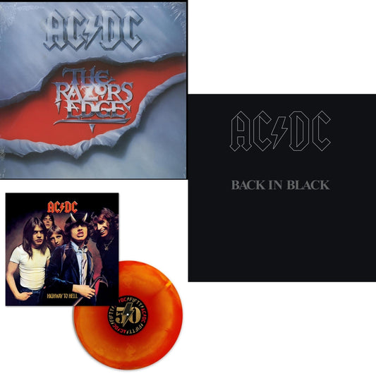Ac/Dc - Highway To Hell (Orange Blend LP Vinyl) & Back In Black (180G) & Razor’S Edge (180G)