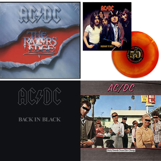 Ac/Dc - Highway To Hell (Orange Blend LP Vinyl) & Dirty Deeds Done Dirt Cheap (180G) & Back In Black (180G) & Razor’S Edge (180G)