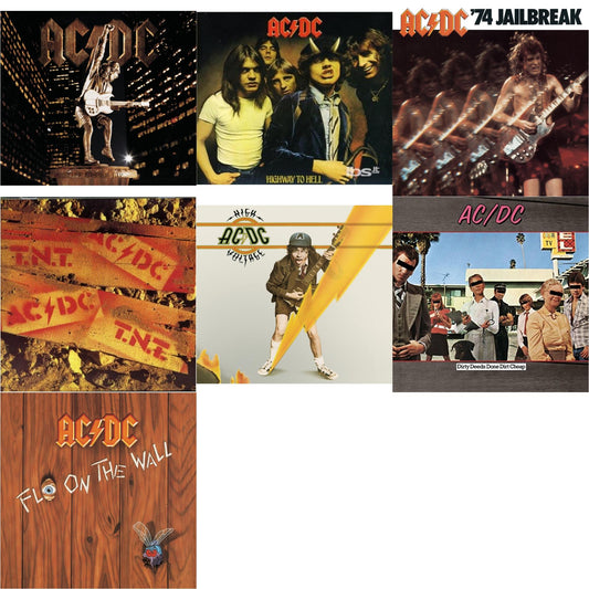 Ac/Dc - 74 Jailbreak & High Voltage & Dirty Deeds Done Dirt Cheap & Highway To Hell & Tnt & Stiff Upper Lip & Fly On The Wall - CD Bundle