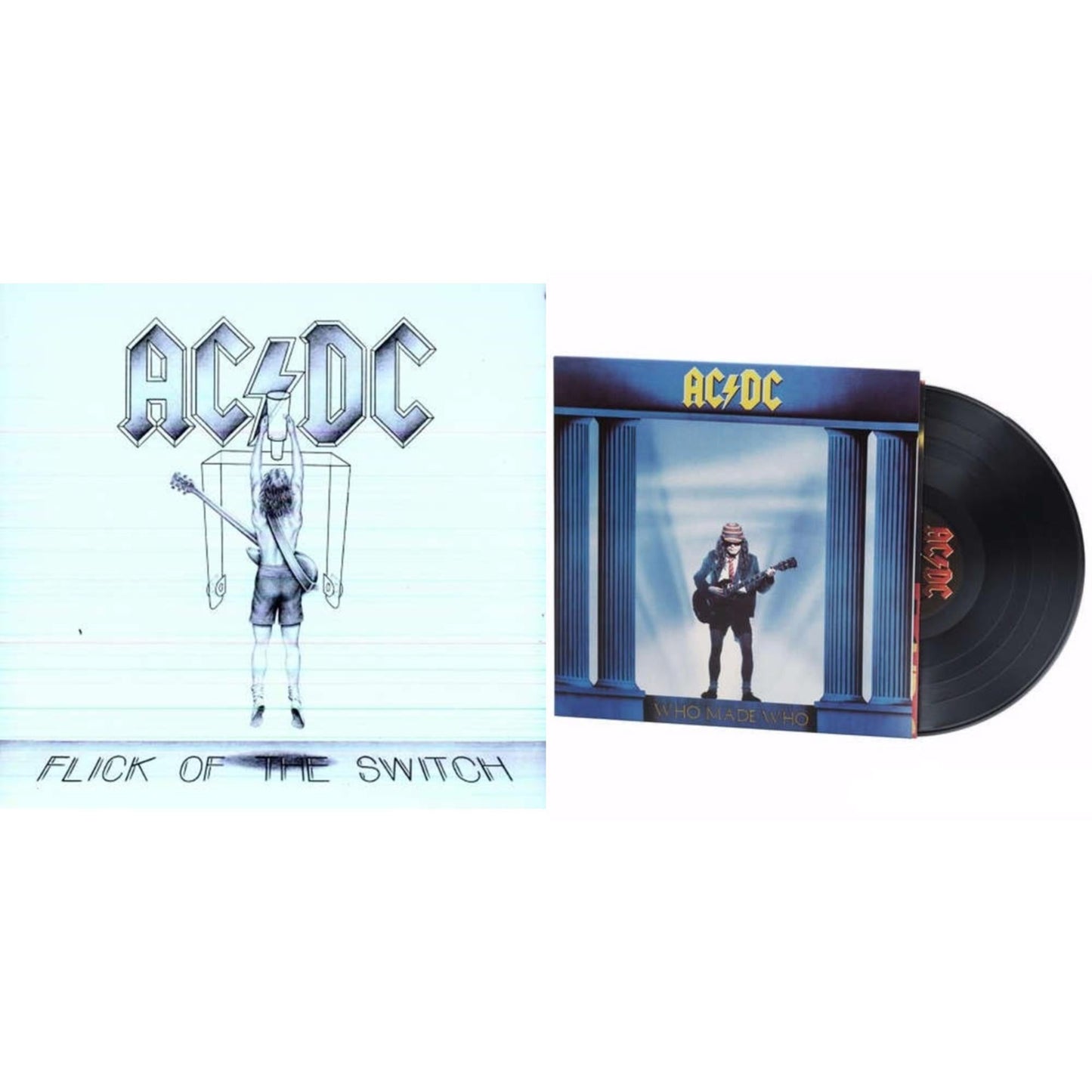 Ac/Dc - Flick Of The Switch (180G) & Who Made Who (180G) - LP Vinyl Bundle