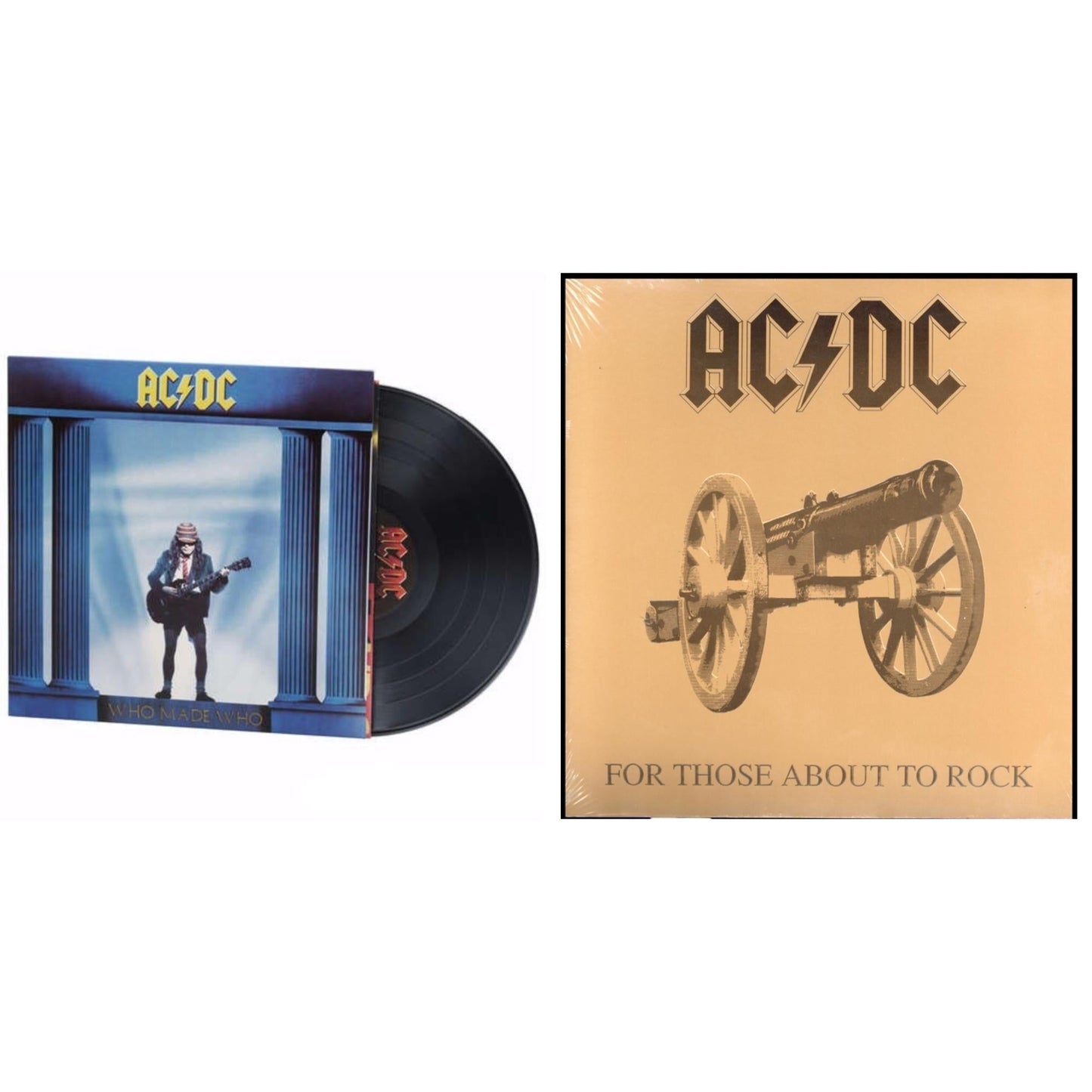 Ac/Dc - For Those About To Rock (180G) & Who Made Who (180G) - LP Vinyl Bundle