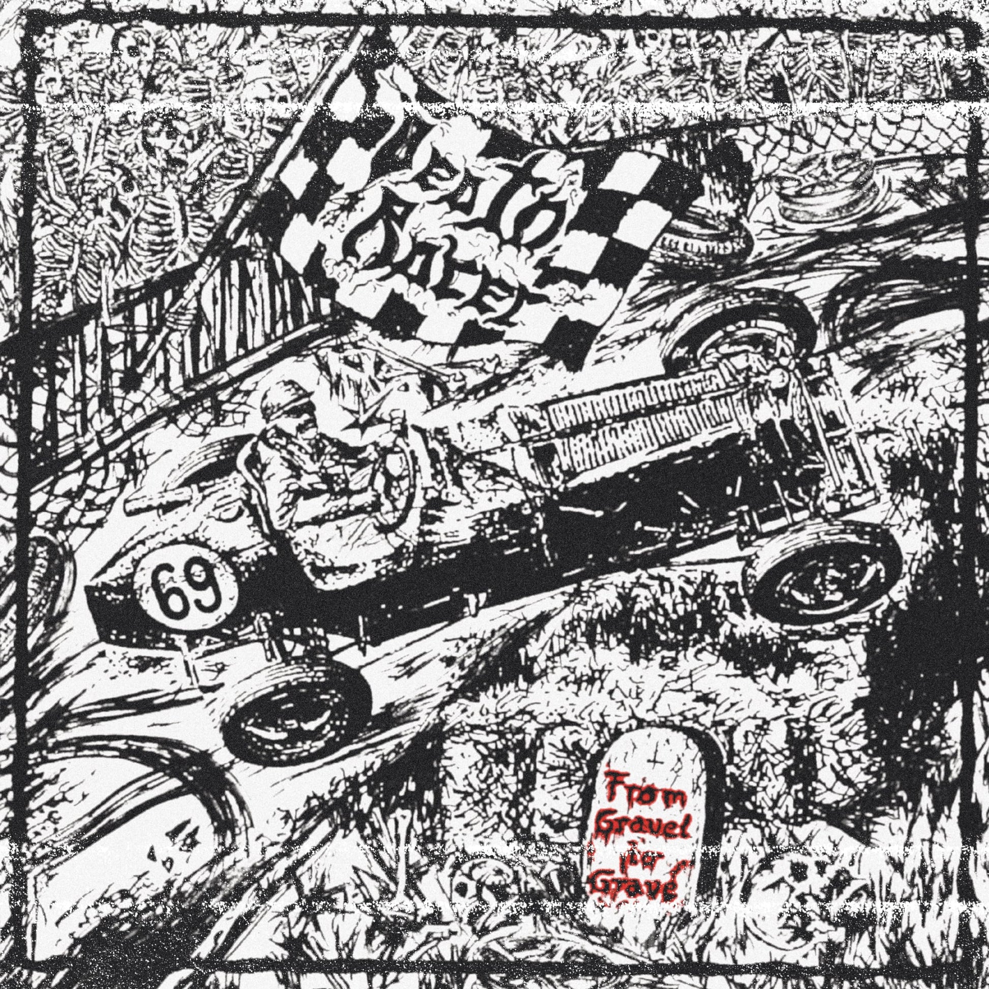 Death Racer - From Gravel To Grave [LP] Vinyl Record Album Cover