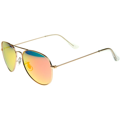 Premium Nickel Plated Frame Multi-Coated Mirror Lens Aviator Sunglasses A284