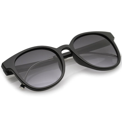Casual Metal Temple Square Lens Horn Rimmed Sunglasses A750