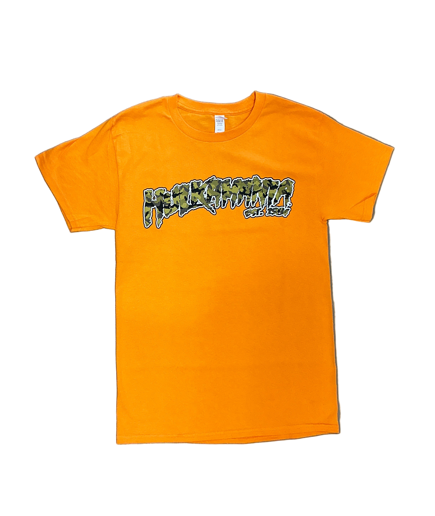 Orange Hulkamania Camo Adult T-Shirt