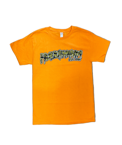 Orange Hulkamania Camo Adult T-Shirt