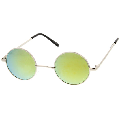 Retro Lennon Style Round Circle Metal Mirror Lens Sunglasses 1408